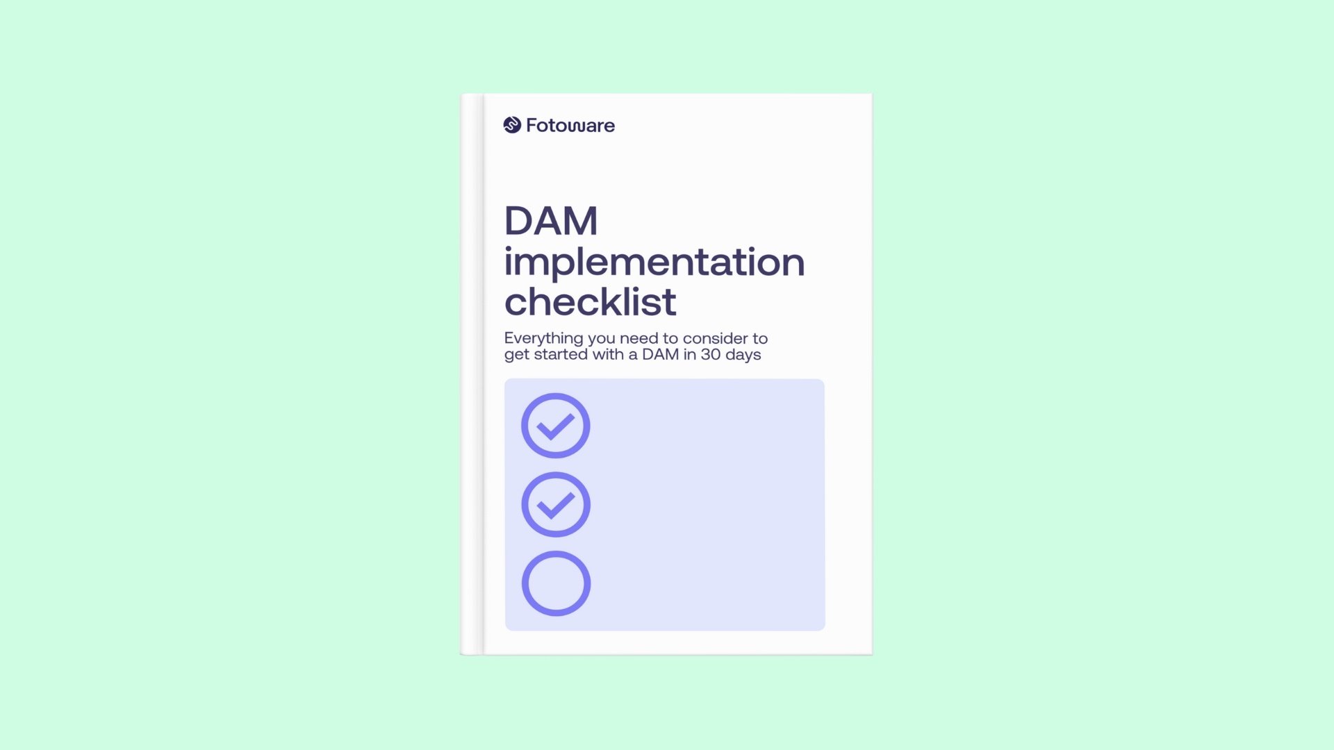 DAM in 30 days checklist-lead magnet