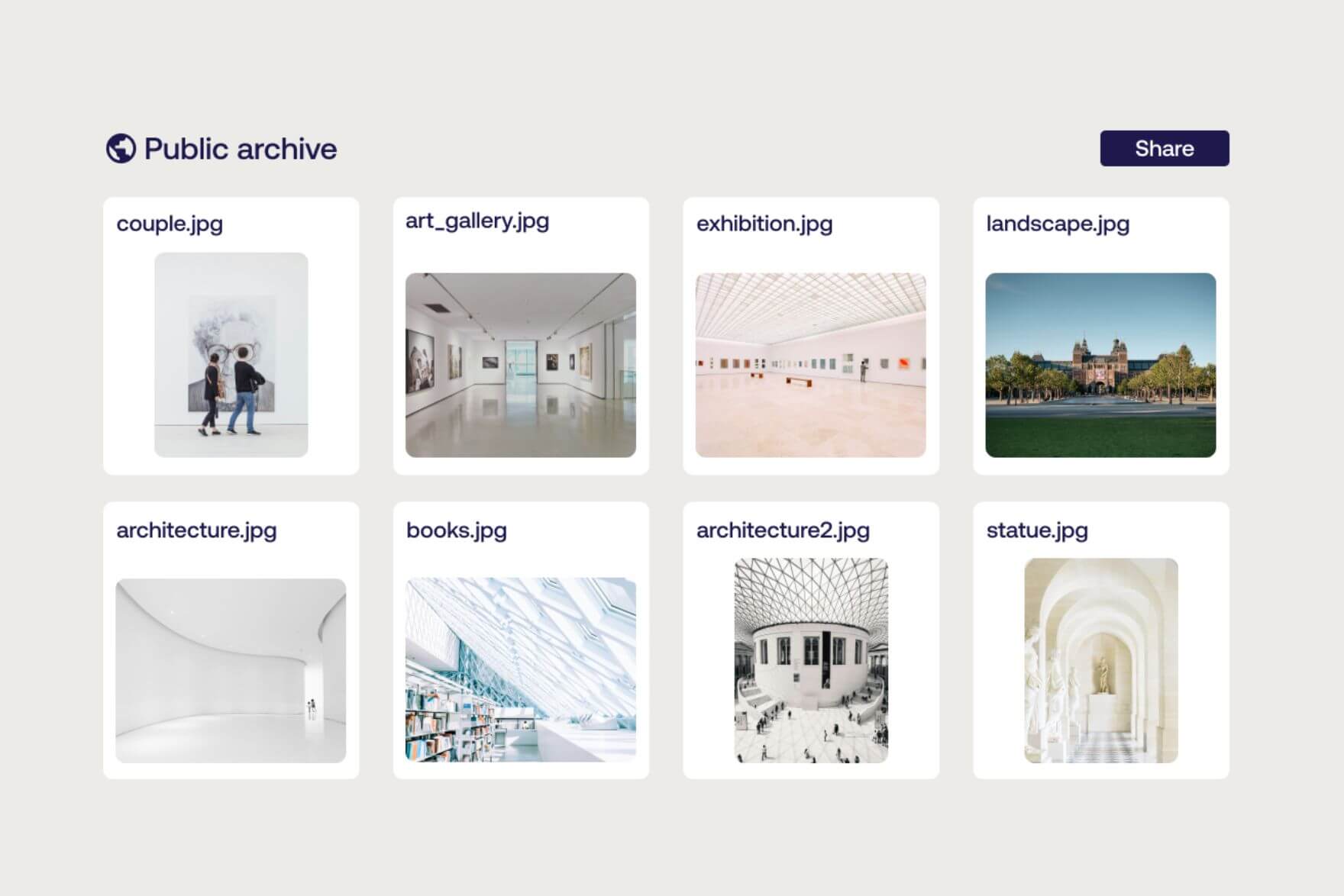 Public Archive for museums with DAM